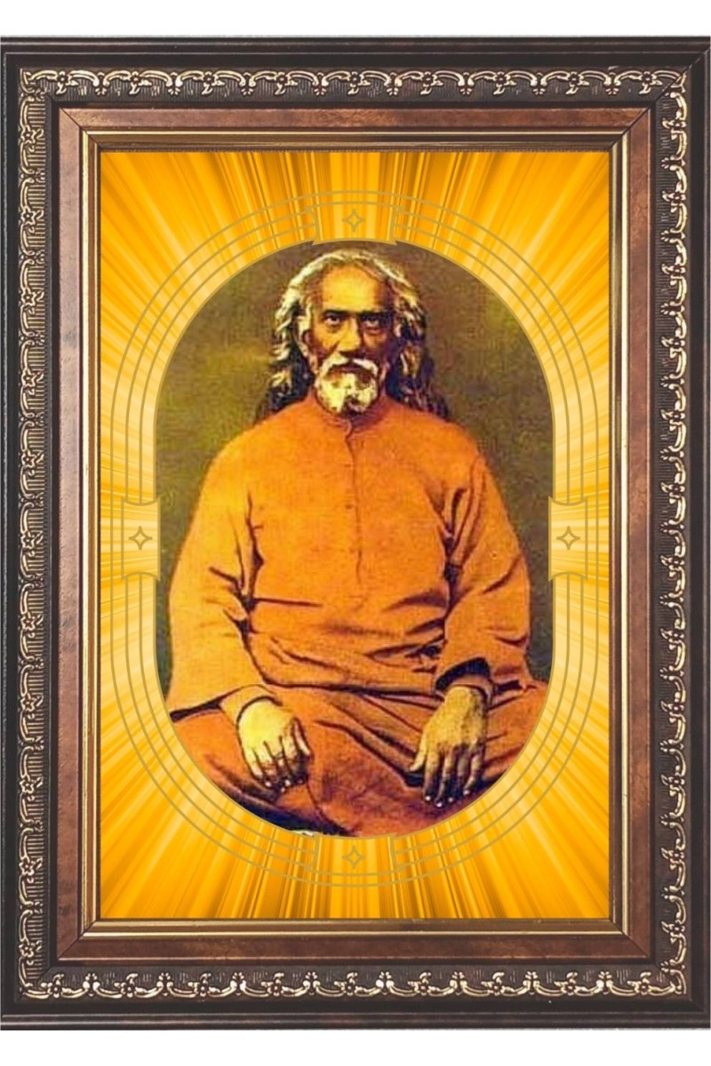  Swami Sri Yukteswar Giri Photo Frame | 5X7 Inch Black Designer Wall & Table Frame | Perfect for Gifting & Home Decor