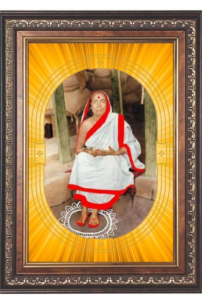  Maa Sarada Photo Frame | 5X7 Inch Black Designer Wall & Table Frame | Perfect for Gifting & Home Decor