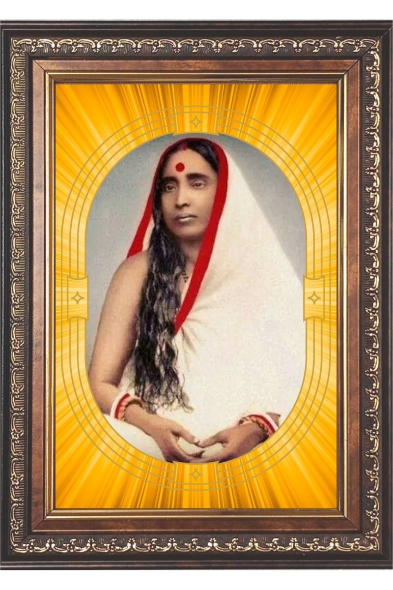  Maa Sarada Photo Frame | 5X7 Inch Black Designer Wall & Table Frame | Perfect for Gifting & Home Decor