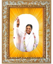  Mata Amritanandamayi  Photo Frame | 5X7 Inch Black Designer Wall & Table Frame | Perfect for Gifting & Home Decor