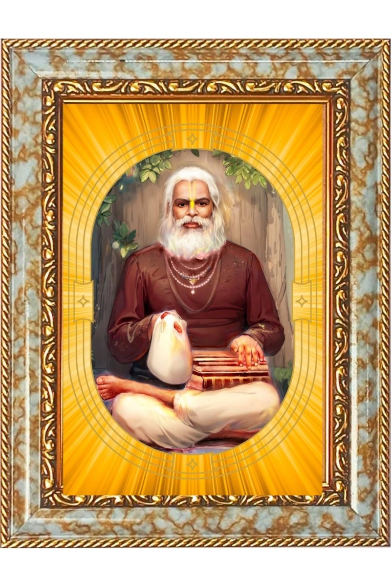  Srila Bhaktivinoda Thakura Photo Frame | 5X7 Inch Black Designer Wall & Table Frame | Perfect for Gifting & Home Decor