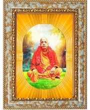  A.C. Bhaktivedanta Swami Prabhupada Photo Frame | 5X7 Inch Black Designer Wall & Table Frame | Perfect for Gifting & Home Decor
