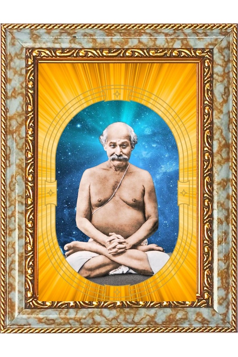   Lahiri Mahasaya Photo Frame | 5X7 Inch Black Designer Wall & Table Frame | Perfect for Gifting & Home Decor