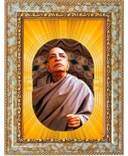  A.C. Bhaktivedanta Swami Prabhupada Photo Frame | 5X7 Inch Black Designer Wall & Table Frame | Perfect for Gifting & Home Decor