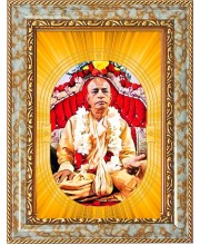  A.C. Bhaktivedanta Swami Prabhupada Photo Frame | 5X7 Inch Black Designer Wall & Table Frame | Perfect for Gifting & Home Decor