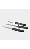 Set of 3 Stainless Steel Multipurpose Knives With Peeler Set of 3 Stainless Steel Multipurpose Knives With Peeler