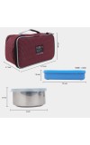 Steel Lunch Box, 3 Containers And 1 Bag Steel Lunch Box, 3 Containers And 1 Bag