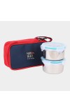 Steel Lunch Box, 2 Containers And Bag Steel Lunch Box, 2 Containers And Bag