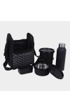 Steel Lunch Box, 4 Containers, 1 Bottle And 1 Bag Steel Lunch Box, 4 Containers, 1 Bottle And 1 Bag