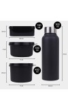 Steel Lunch Box, 4 Containers, 1 Bottle And 1 Bag Steel Lunch Box, 4 Containers, 1 Bottle And 1 Bag