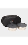 Steel Lunch Box - 2 Cotainers With 1 Bag Steel Lunch Box - 2 Cotainers With 1 Bag