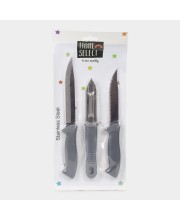 Steel Knife &amp; Peeler Set of 3