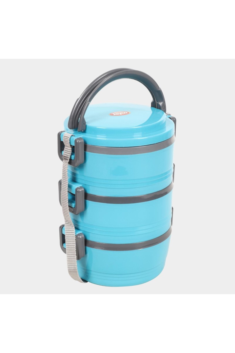 Plastic Lunch Box - 1 Container, 3 Steel Containers