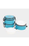 Plastic Lunch Box - 1 Container, 3 Steel Containers Plastic Lunch Box - 1 Container, 3 Steel Containers