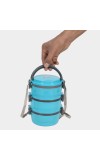 Plastic Lunch Box - 1 Container, 3 Steel Containers Plastic Lunch Box - 1 Container, 3 Steel Containers