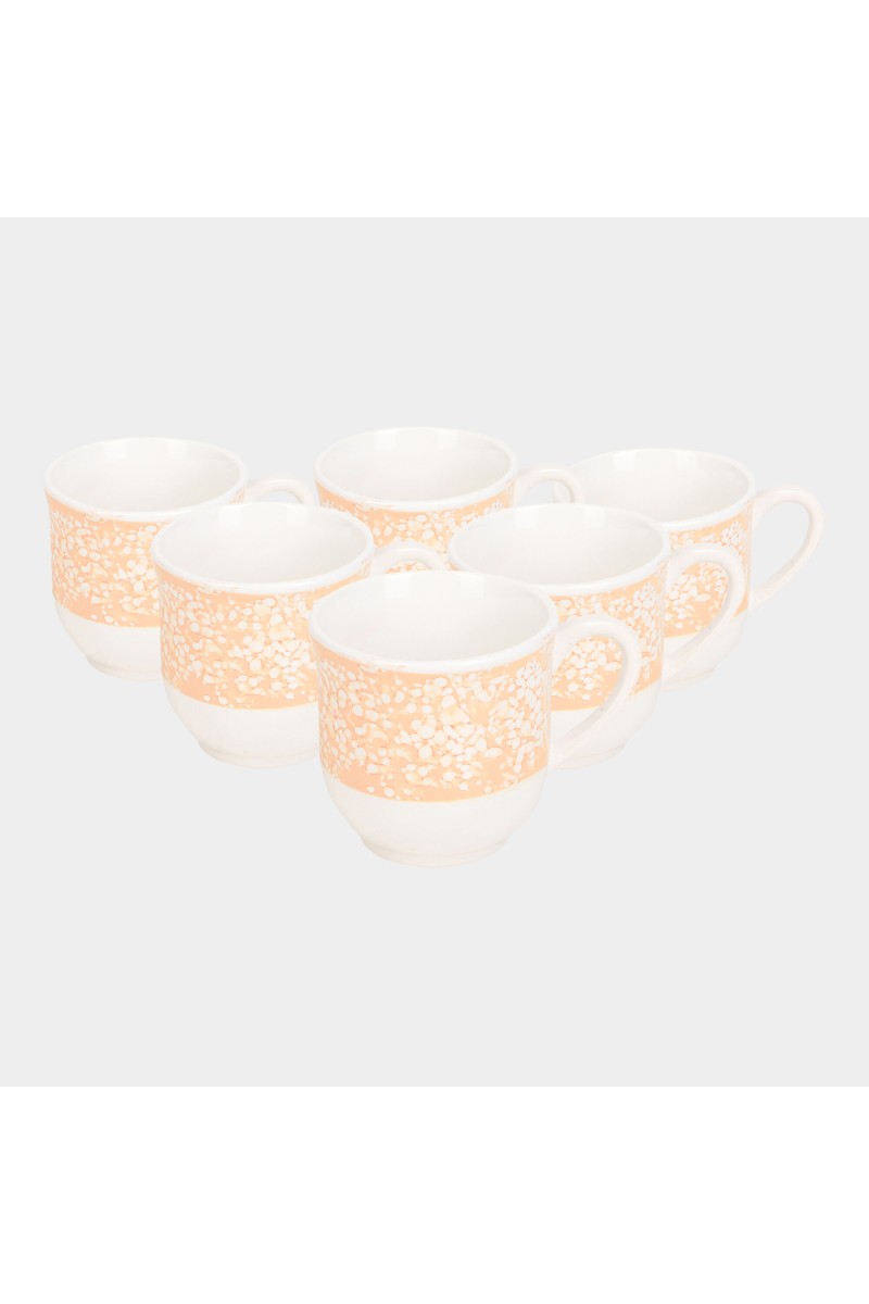 Home Finery                         120ml White Stoneware Cup Set of 6