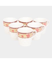 Home Finery                         120ml White Stoneware Cup Set of 6