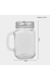Home Finery                         430 ml Glass Mason Jar