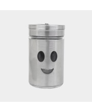 Home Finery                         Glass And Steel Salt Shaker