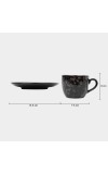 Home Finery 160 ml Stoneware Cup & Saucer Set Home Finery 160 ml Stoneware Cup & Saucer Set