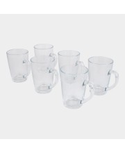 Home Finery                         220 ml Glass Mug Set of 6