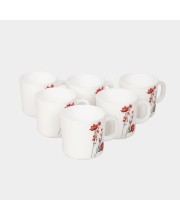 Borosil                         180 ml Opalware Mug Set of 6