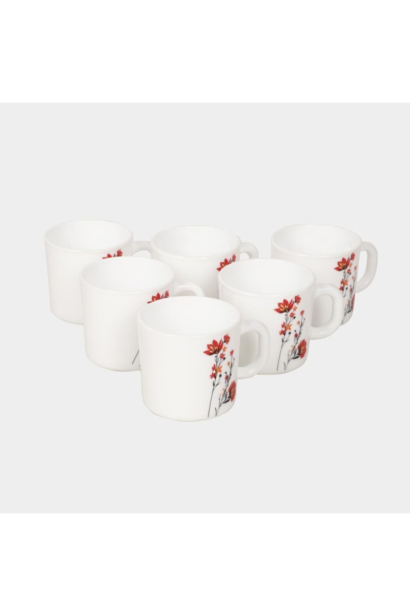 Borosil                         180 ml Opalware Mug Set of 6
