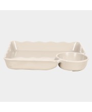 Home Finery                         Melamine Snack Plate, Bowl Partition
