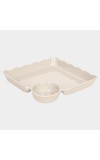 Home Finery                         Melamine Snack Plate, Bowl Partition