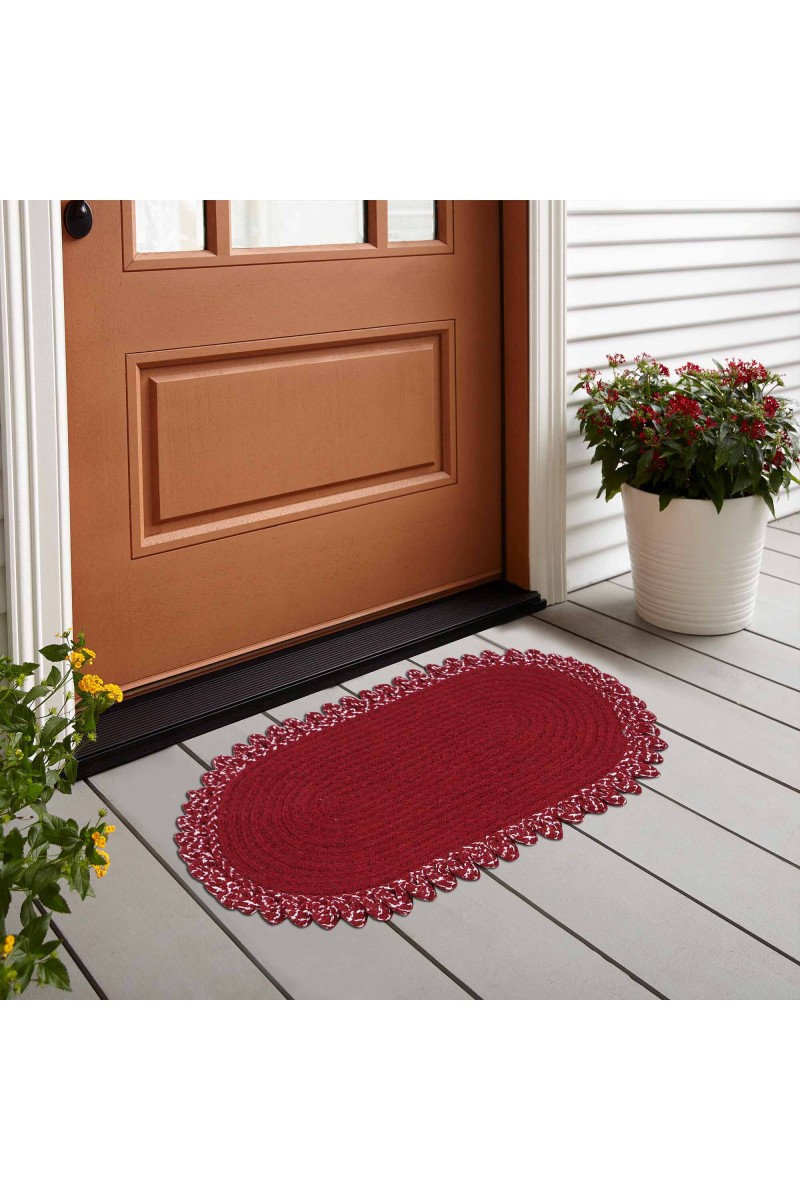 Home Beautiful                         Maroon Polyester Door Mat