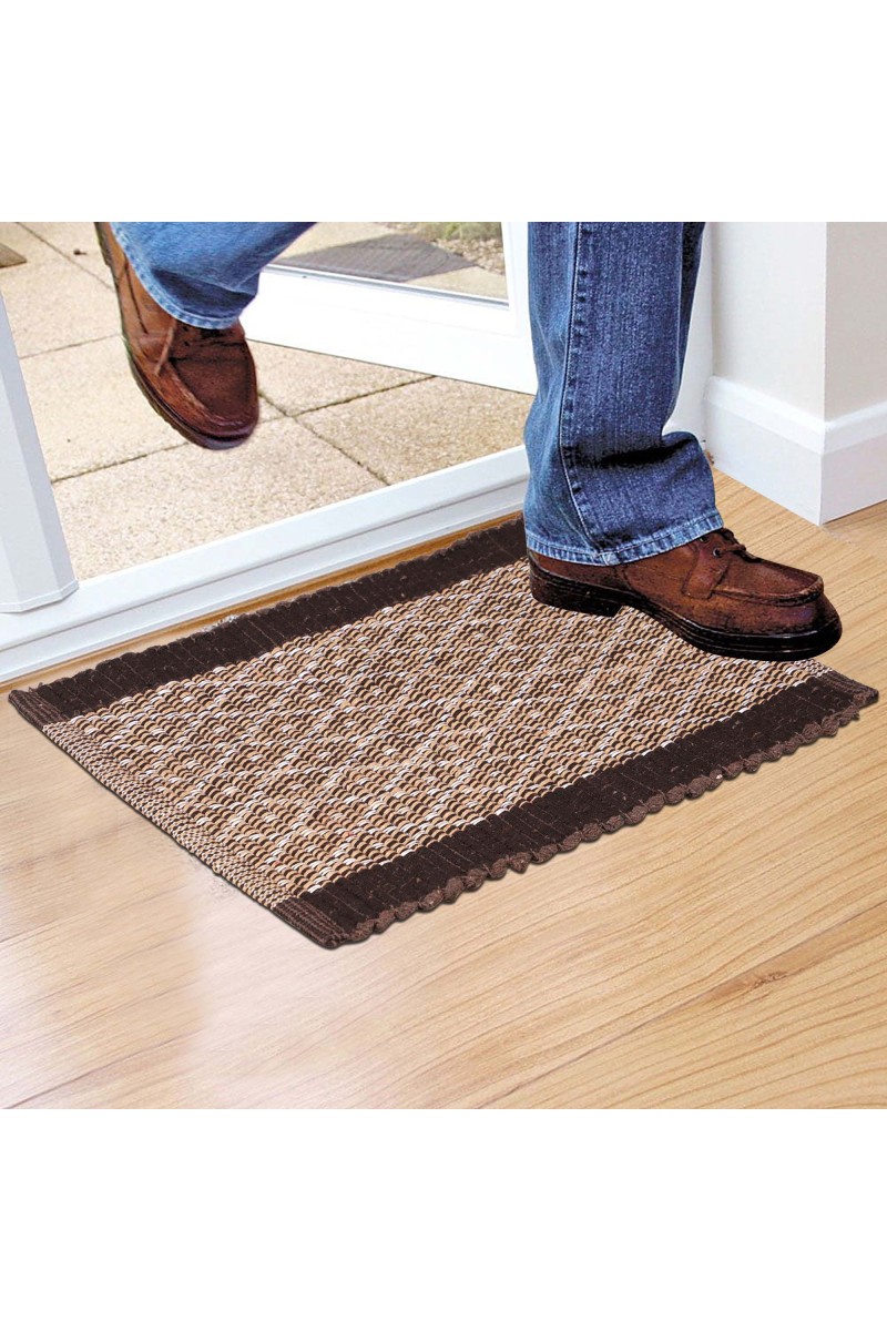 Home Beautiful                         Anti-Skid Brown Polyester Door Mat