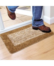 Home Beautiful                         Anti-Skid Brown Polyester Door Mat