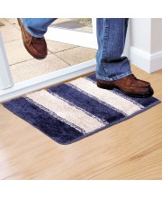Home Beautiful                         Anti-Skid Blue Polyester Door Mat