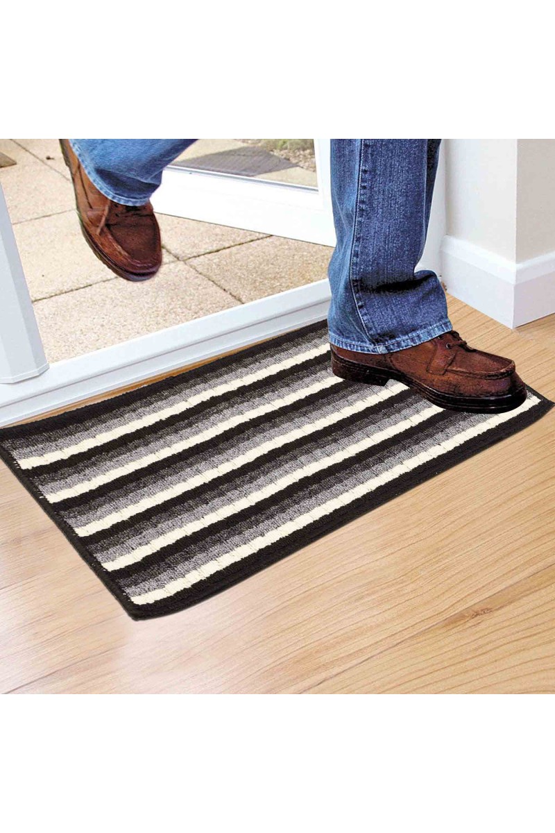 Home Beautiful                         Anti-Skid Grey Polyester Door Mat