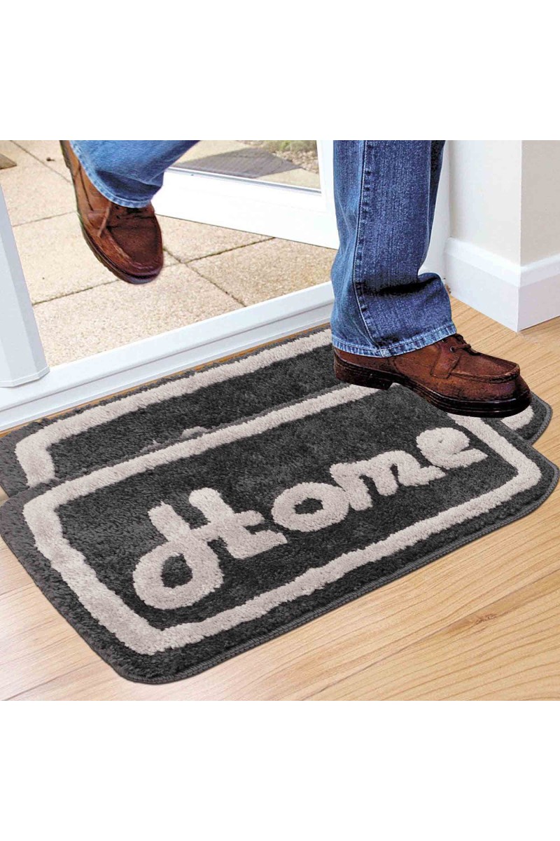 Home Beautiful                         Anti-Skid Polyester Bath Mat, Set of 2