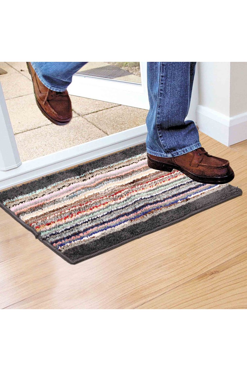 Home Beautiful                         Grey Polyester Door Mat