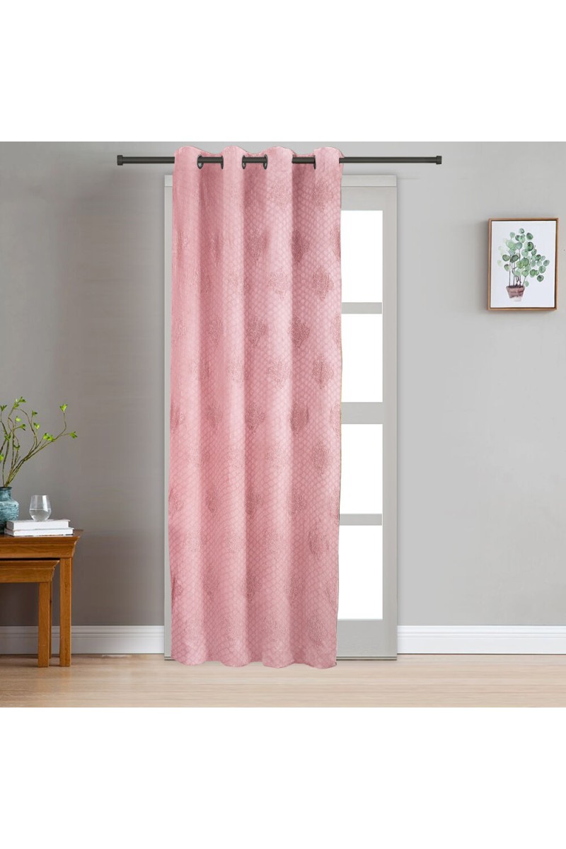 Home Beautiful                         9ft. Pink Microfiber Long Door Curtain
