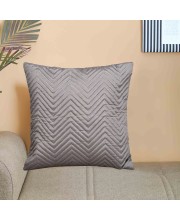 Home Beautiful                         Grey Microfiber Cushion Cover