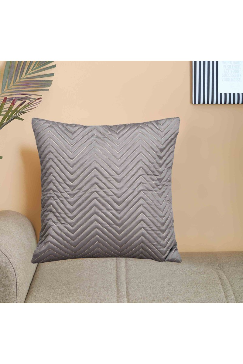 Home Beautiful                         Grey Microfiber Cushion Cover