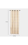 Home Beautiful                         5ft. Beige Printed Eyelet Window Curtains