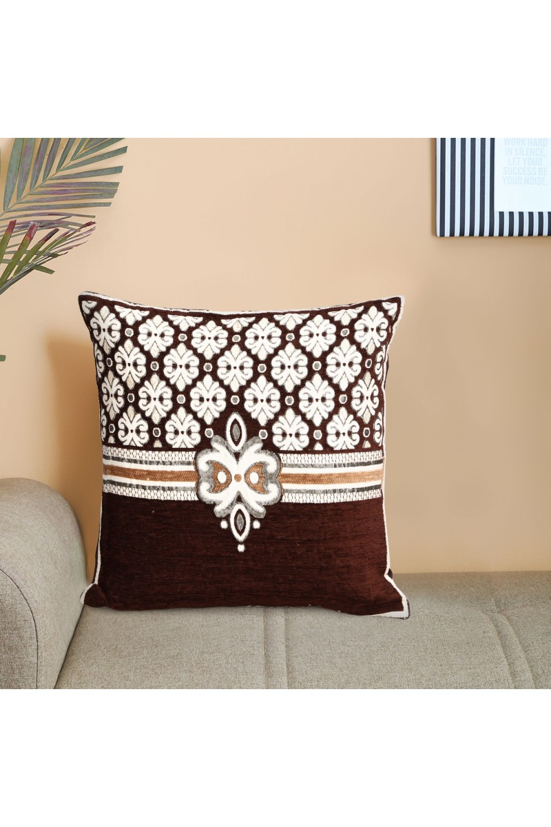 Home Beautiful                         Brown Polyester Cushion Cover