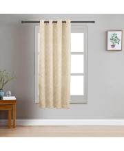 Home Beautiful                         5ft. Beige Printed Eyelet Curtains