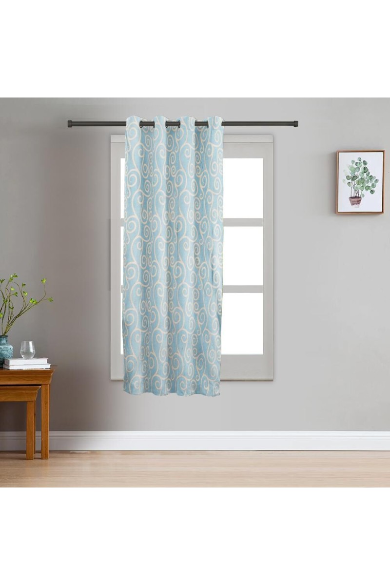 Home Beautiful                         5ft. Dark Blue Window Curtain