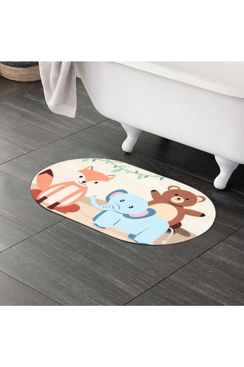 Home Beautiful                         Anti-Skid Beige Polyester Bath Mat