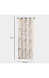 Home Beautiful                         5ft. Beige Printed Eyelet Curtains
