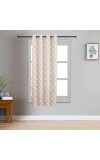 Home Beautiful                         5ft. Beige Printed Eyelet Curtains
