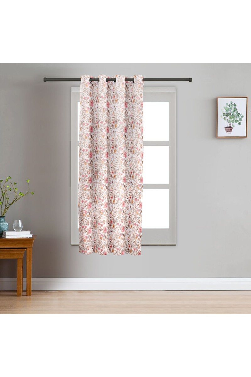Home Beautiful                         5 ft. Pink Polyester Curtain