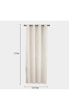 Home Beautiful                         5ft. Soft Cream Embossed Eyelet Window Curtains