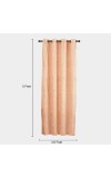 Home Beautiful                         5ft. Rust Embossed Eyelet Window Curtains