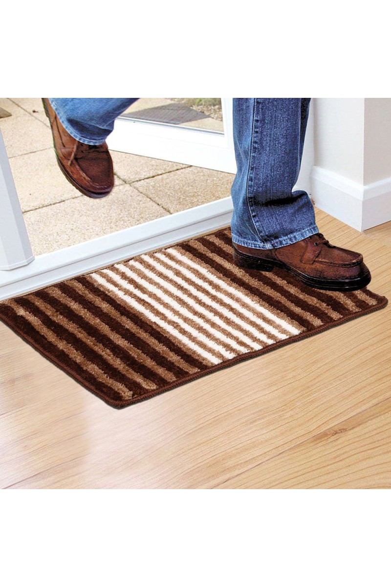 Home Beautiful                         Anti-Skid Brown Polyester Door Mat